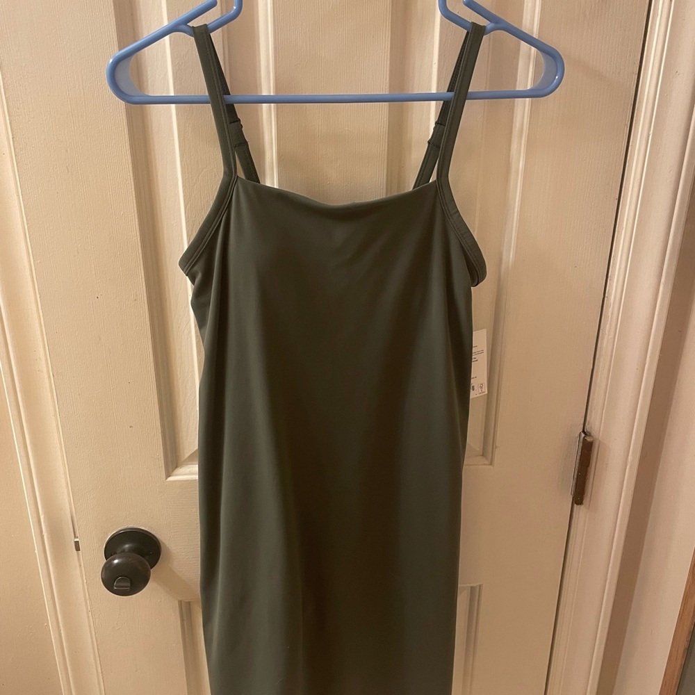 Olive Green Athletic Dress with Skort